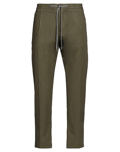 DANIELE ALESSANDRINI HOMME Chinos Verde militare 100% Cotone