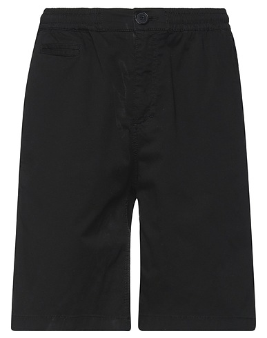 IUTER Shorts & Bermuda Black 97% Cotton, 3% Elastane