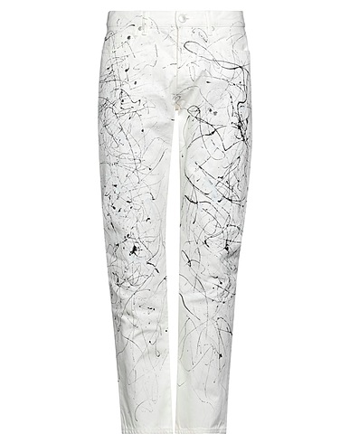 JOHN ELLIOTT Denim trousers White 100% Cotton