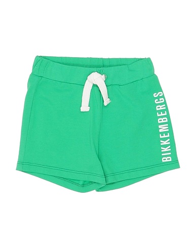 BIKKEMBERGS Shorts & Bermuda Green 95% Cotton, 5% Elastane