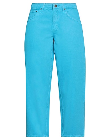 AMERICAN VINTAGE Denim trousers Turquoise 50% Cotton, 25% Organic cotton, 25% Recycled cotton