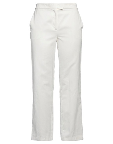 TWINSET Casual trouser White 84% Cotton, 16% Linen