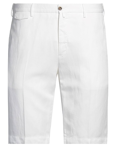 PT Torino Shorts & Bermuda Bianco 61% Lyocell, 22% Lino, 17% Cotone