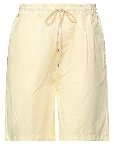 WHITE OVER Shorts & Bermuda Pastel yellow 100% Cotton