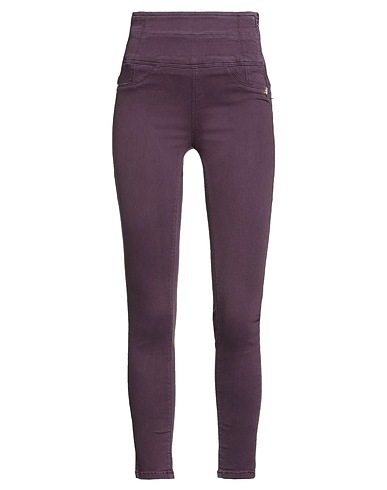 PATRIZIA PEPE BOTTOMWEAR Purple 92% Cotton, 6% Polyester, 2% Elastane
