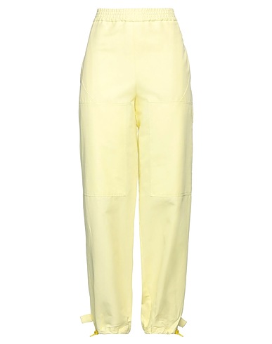 STELLA McCARTNEY Casual trouser Pastel yellow 40% Polyamide, 36% Cotton, 24% Linen