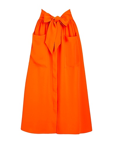 8 by YOOX Long skirt RECYCLED POLY HIGH-WAIST LONG SKIRT
 Orange 100% Recycled polyester