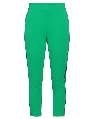 VICOLO Casual pants Green 95% Polyester, 5% Elastane, Acetate, Viscose