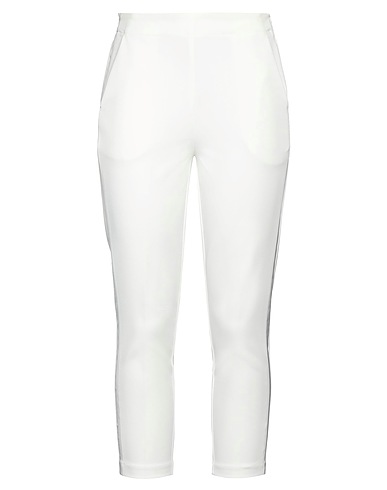 VICOLO Casual pants White 95% Polyester, 5% Elastane, Acetate, Viscose