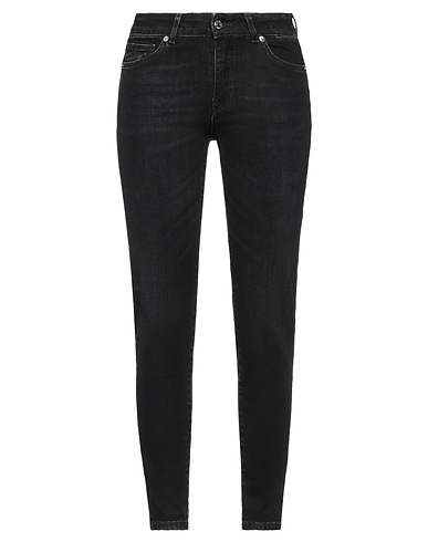 GRIFONI Denim pants Black 92% Cotton, 6% Elastomultiester, 2% Elastane