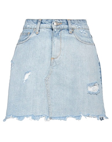 VICOLO Denim skirt Blue 100% Cotton