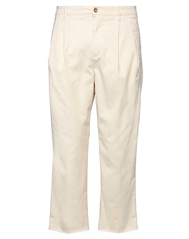 OFFICINA 36 Casual trouser Ivory 97% Cotton, 3% Elastane