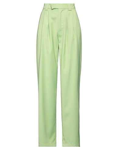 WEILI ZHENG Pantalone Verde chiaro 80% Poliestere, 20% Viscosa