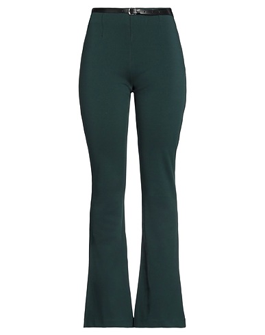 TOY G. Casual pants Dark green 95% Polyester, 5% Elastane