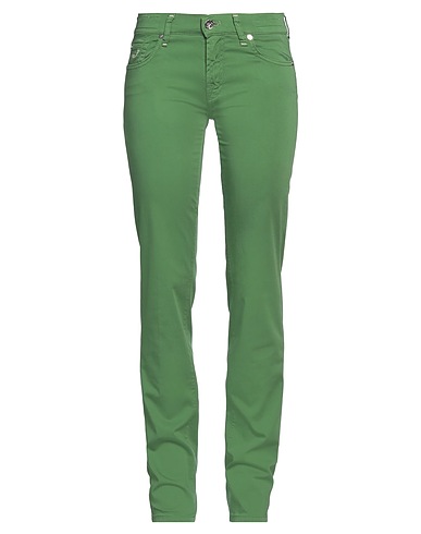 JACOB COHЁN Casual trouser Light green 97% Cotton, 3% Elastane