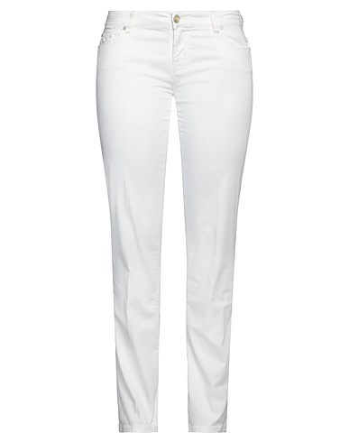 JACOB COHЁN Casual pants Off white 97% Cotton, 3% Elastane