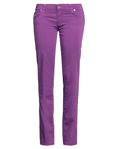 JACOB COHЁN Casual trouser Dark purple 97% Cotton, 3% Elastane