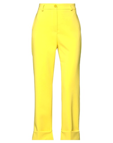 PLEASE Casual trouser Yellow 86% Polyester, 14% Elastane