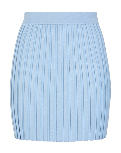 8 by YOOX Mini skirt VISCOSE RIBBED MINI SKIRT
 Sky blue 73% Viscose, 27% Recycled polyamide
