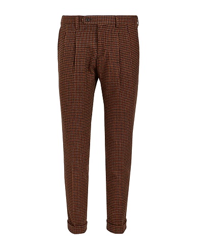 8 by YOOX Chinos DOUBLE DART FORMAL TROUSERS Schokobraun 60% Recycelte Wolle, 20% Recyceltes Polyester, 15% Recyceltes Polyamid, 5% Andere Fasern