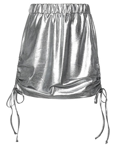 LE VOLIÈRE Mini skirt Silver 96% Polyester, 4% Elastane