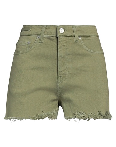 HAIKURE Shorts jeans Verde militare 98% Cotone, 2% Elastan