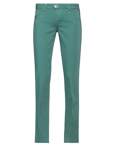 JACOB COHЁN Casual trouser Green 97% Cotton, 3% Elastane