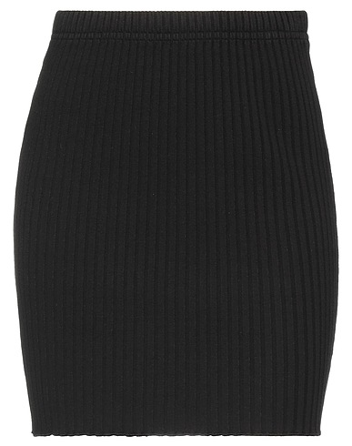 JOHN ELLIOTT Mini skirt Black 94% Cotton, 6% Elastane