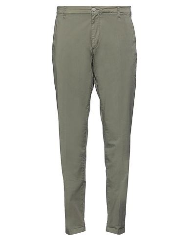 40WEFT Casual trouser Military green 98% Cotton, 2% Elastane