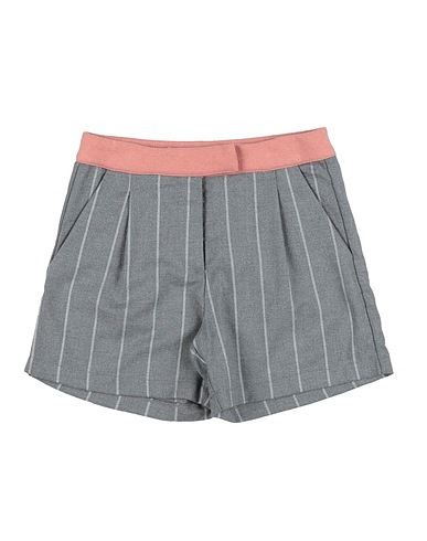 Y-CLÙ Shorts & Bermuda Grey 100% Cotton, Polyester, Rayon, Elastane