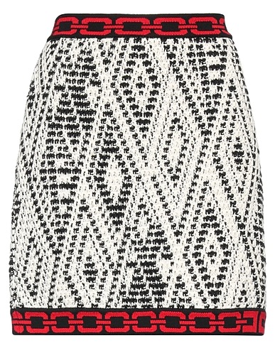 ELISABETTA FRANCHI Mini skirt Ivory 75% Cotton, 25% Acrylic