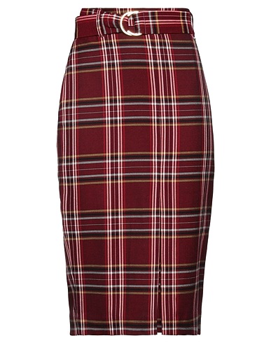 LIU •JO ミディ丈スカート ボルドー ポリエステル 68% / レーヨン 30% / ポリウレタン 2%