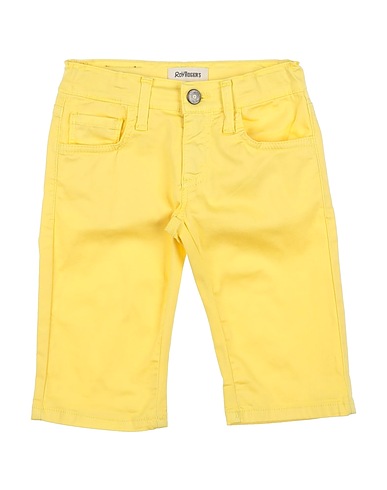 ROŸ ROGER'S Shorts & Bermuda Yellow 97% Cotton, 3% Elastane
