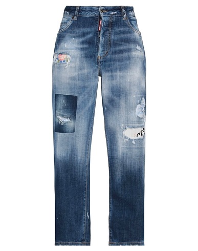 DSQUARED2 Boyfriend Blau 98% Baumwolle, 2% Elastan, Zellulose