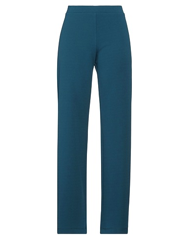 CRISTINA ROCCA Casual pants Slate blue 95% Polyester, 5% Elastane