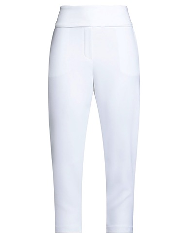 MANILA GRACE Casual pants White 96% Cotton, 4% Elastane