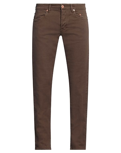 SIVIGLIA Denim trousers Brown 98% Organic cotton, 2% Elastane