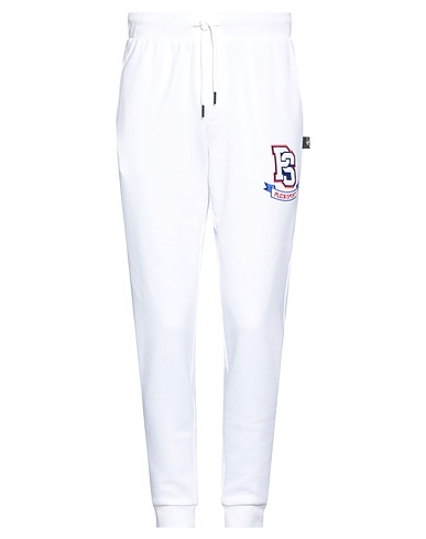 PLEIN SPORT Casual trouser White 100% Cotton