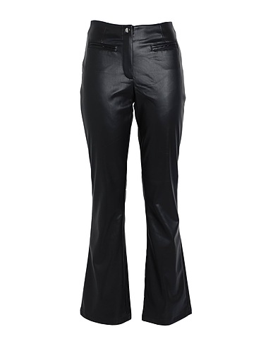 TOPSHOP Casual trouser Black 100% Polyester, Polyurethane coated