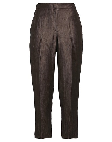 SEVENTY VENEZIA Casual pants Brown 88% Linen, 12% Polyamide