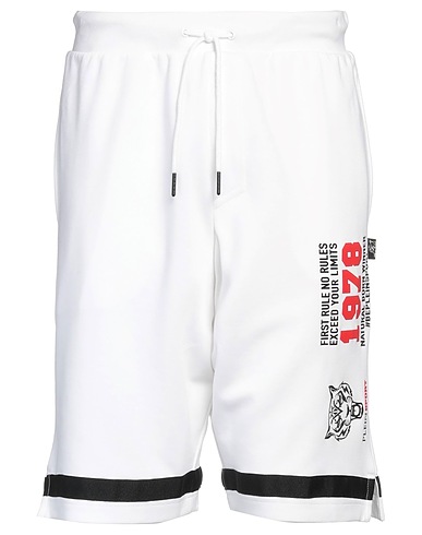 PLEIN SPORT Shorts & Bermuda White 52% Cotton, 48% Polyester