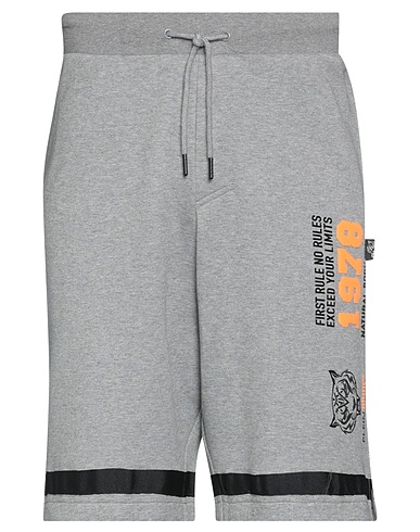 PLEIN SPORT Shorts & Bermuda Grey 52% Cotton, 48% Polyester