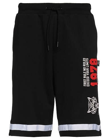 PLEIN SPORT Shorts & Bermuda Charcoal 52% Cotton, 48% Polyester