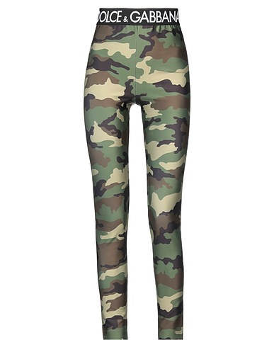 DOLCE&GABBANA Leggings Military green 50% Polyamide, 30% Polyester, 20% Elastane