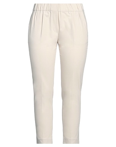 BRUNELLO CUCINELLI Casual trouser Cream 97% Cotton, 3% Elastane
