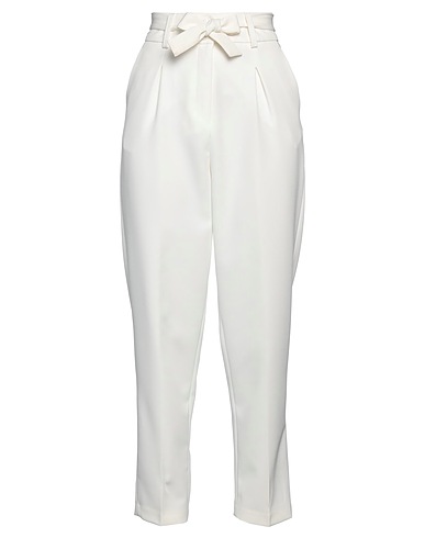 MOONSHINE Milano Casual pants Cream 68% Viscose, 32% Linen