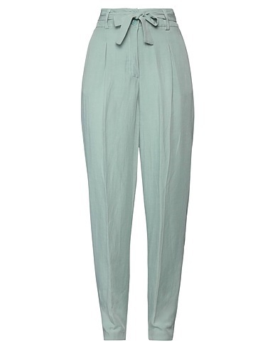 MOONSHINE Milano Casual pants Sage green 68% Viscose, 32% Linen