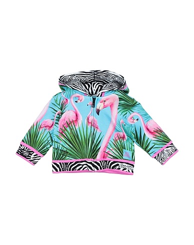 DOLCE&GABBANA Hooded track jacket  Azure 100% Cotton