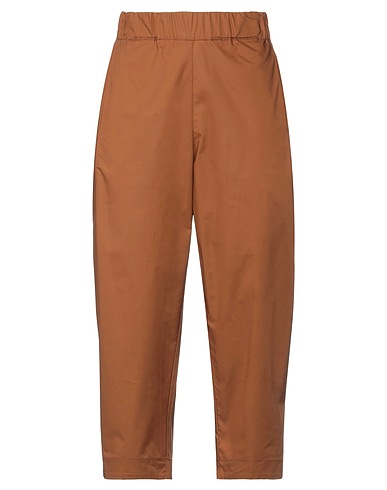 COLLECTION PRIVĒE? Casual pants Brown 100% Cotton