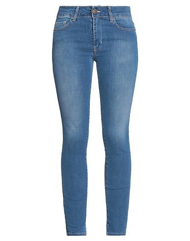 MERCI ITALIA Denim trousers Blue 99% Cotton, 1% Elastane